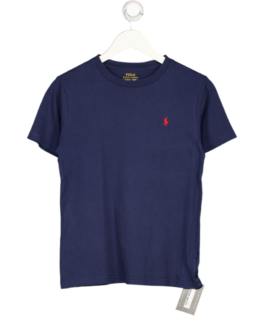Polo Ralph Lauren Boys Navy Blue T-shirt With Embroidered Pony Logo 10-12y UK M
