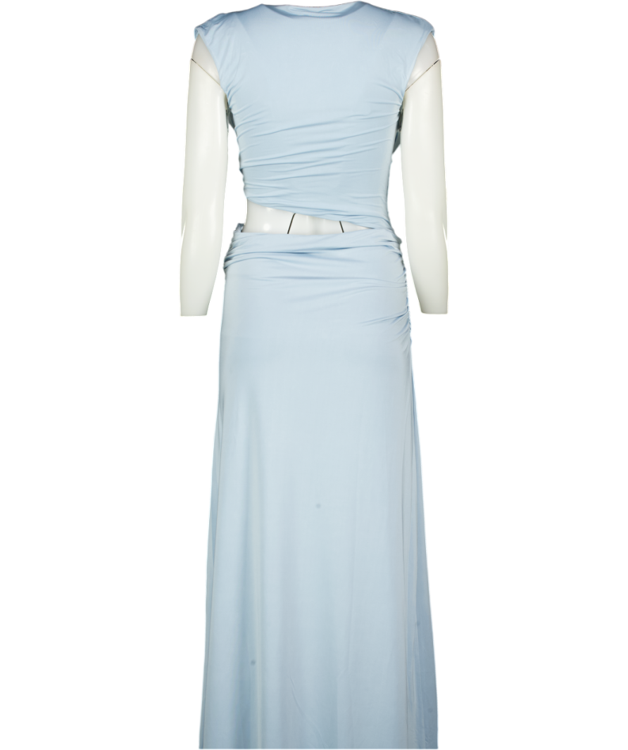 Arcina Ori Blue Jade Knot Maxi Dress UK XS
