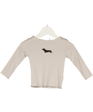 Caramel baby & child Grey Sausage Dog Print Long Sleeve Top 0-3 Months