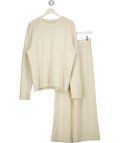 ZARA HOME 2-piece Cream 100% Supersoft Cashmere Sweater (uk M/l) And Trouser Set UK S