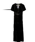 BY ANTHROPOLOGIE Black The Somerset Maxi Dress: Velvet Edition UK S