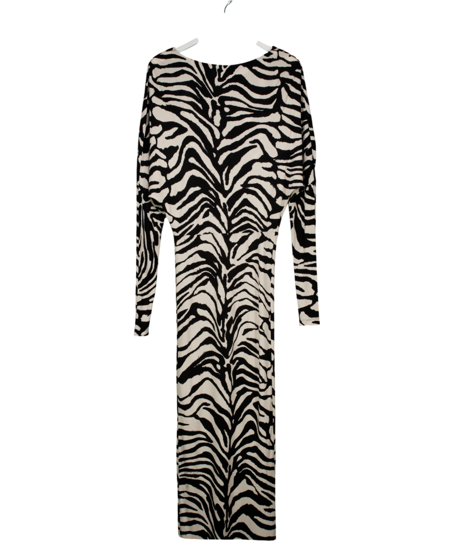 Rat & Boa Black / Ivory  Alizee Zebra Dress UK XXS