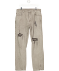 The Couture Club Grey Ripped Detail Relaxed Jeans W34