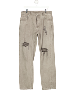 The Couture Club Grey Ripped Detail Relaxed Jeans W34