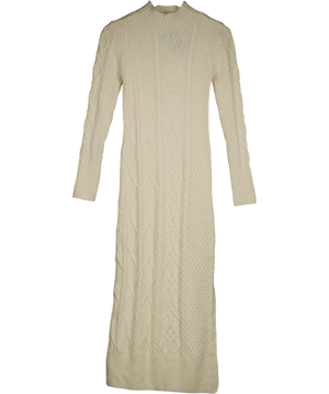 River Island Cream Cable Knit Midi Dress UK 8