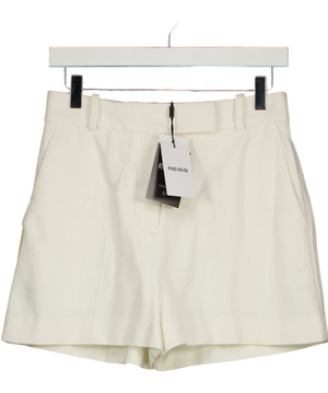 REISS Linen-blend Tailored Shorts In White UK 6