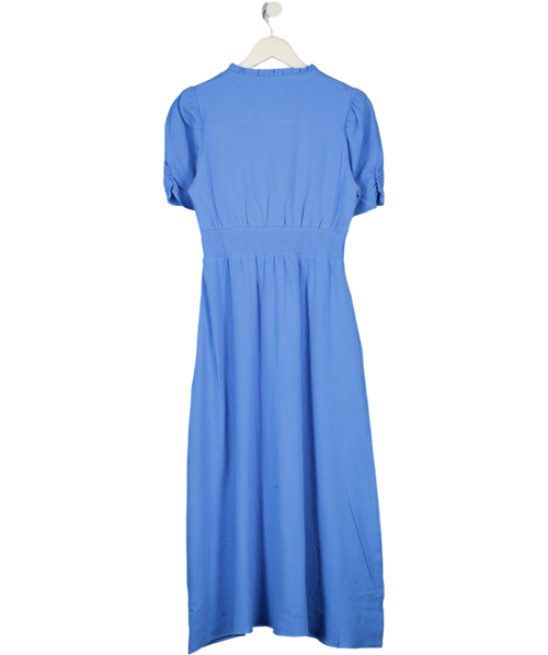 ASPIGA Cornflower Blue Esha Organic Cotton Cheesecloth Dress UK S