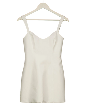 Oh Polly White Amaria Sweetheart-neck Micro Mini Dress UK 8