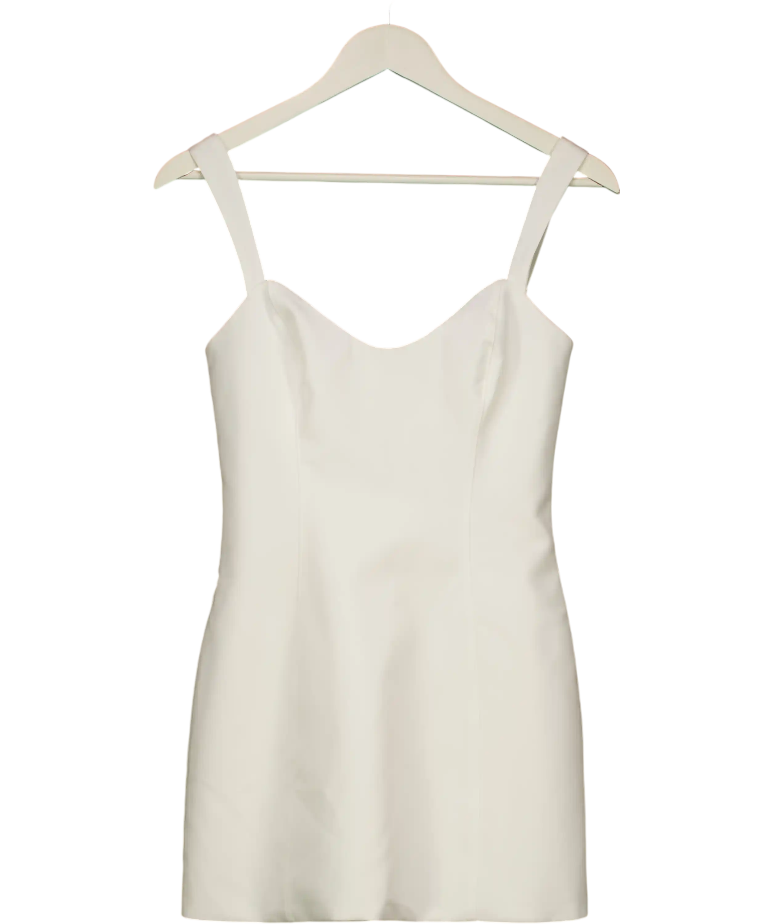Oh Polly White Amaria Sweetheart-neck Micro Mini Dress UK 8
