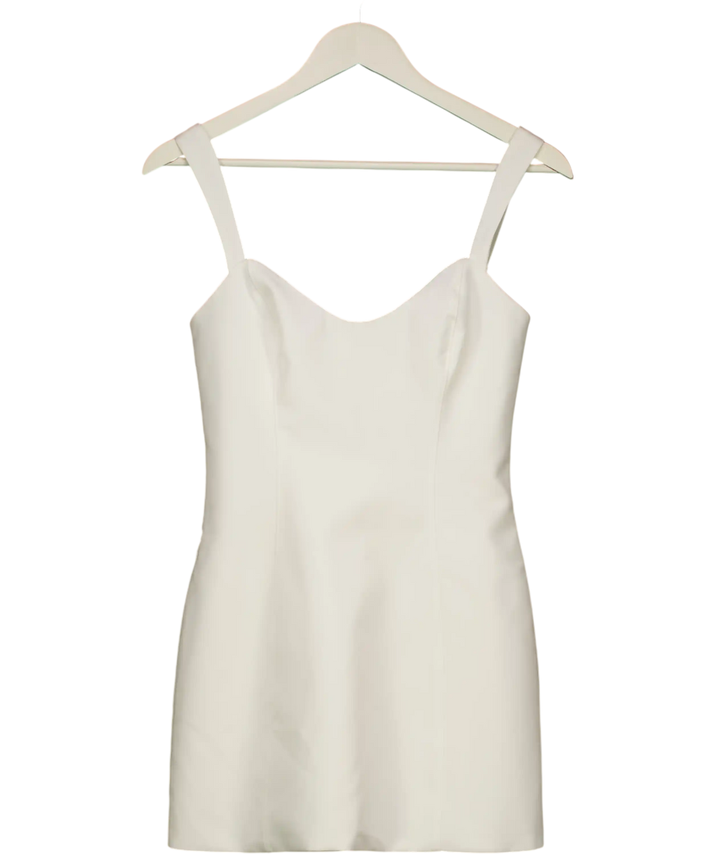 Oh Polly White Amaria Sweetheart-neck Micro Mini Dress UK 8