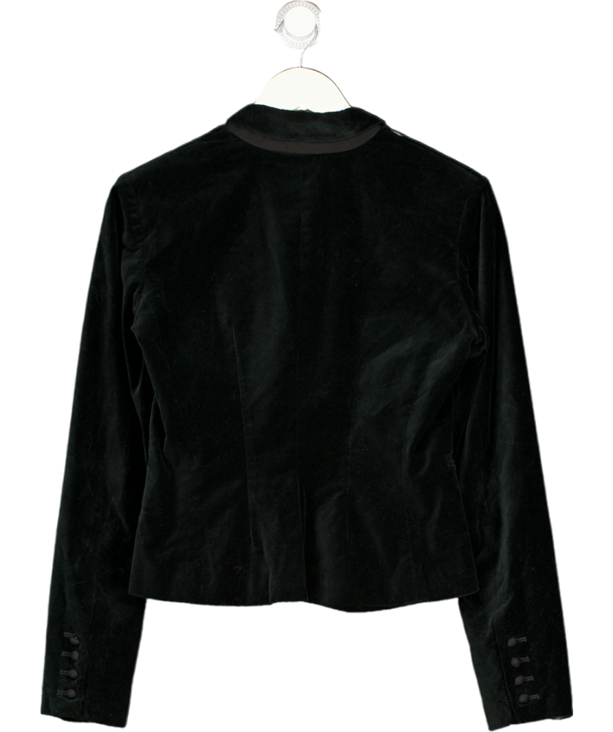Polo Ralph Lauren Black Vintage Cotton Velvet Frog Fastening Blazer UK XS