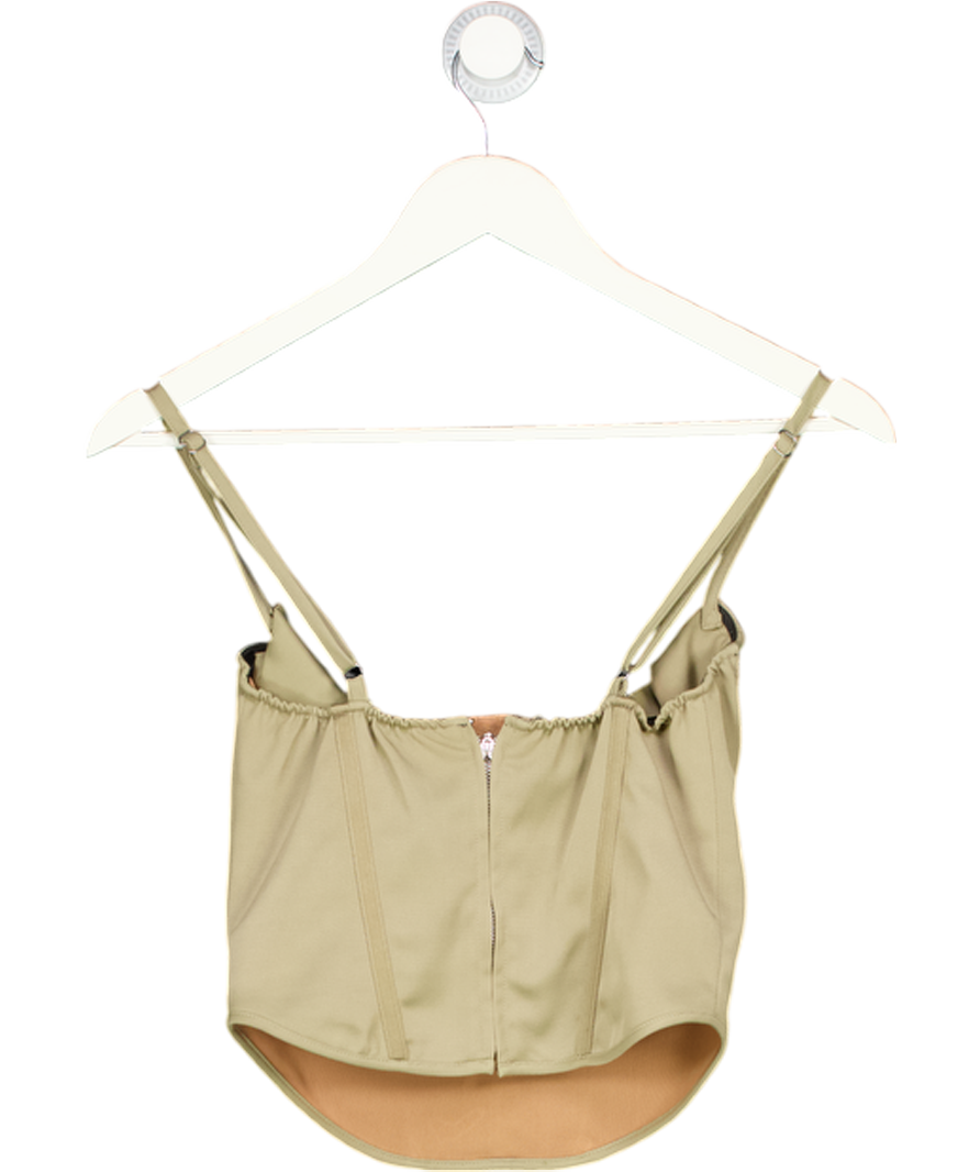 Miaou Brown Green Corset Top UK S
