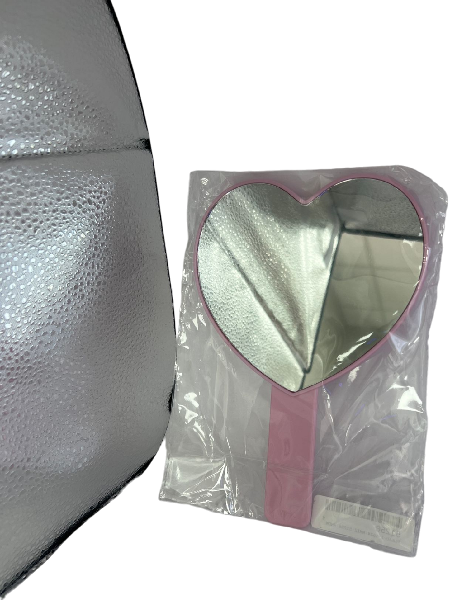 The Beauty Crop x Graces Faces Pink Love Heart Handheld Mirror