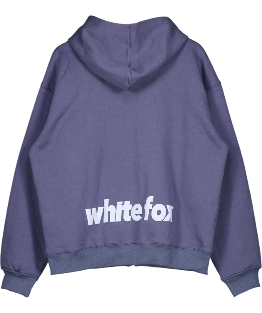 WHITE FOX Blue Zip Hoodie UK M/L