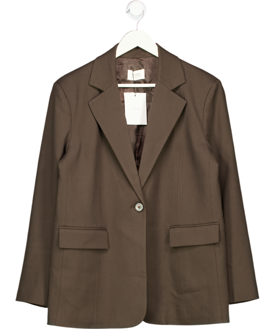 DISSH Brown Eden Bitter Choc Oversized Boxy Blazer UK 6