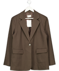 DISSH Brown Eden Bitter Choc Oversized Boxy Blazer UK 6