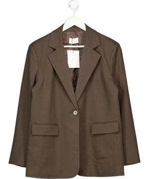 DISSH Brown Eden Bitter Choc Oversized Boxy Blazer UK 6