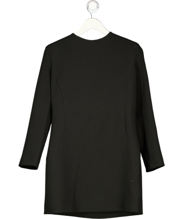 ZARA Black Crepe Long Sleeve Mini Dress UK XL