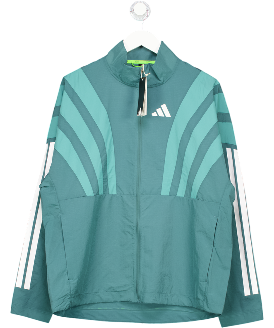 adidas Blue Adizero Archive Running Jacket UK M