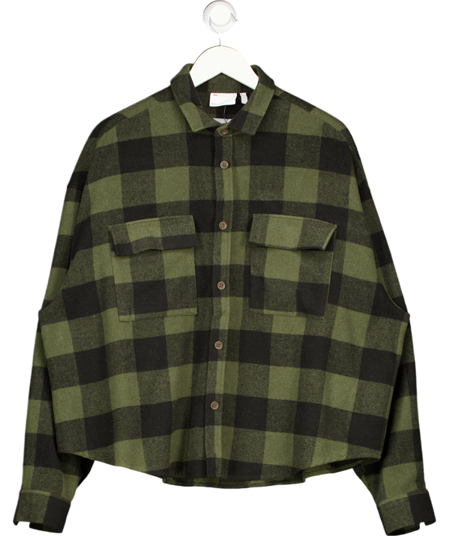 ASOS Green Check Flannel Overshirt UK L