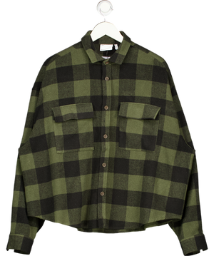 ASOS Green Check Flannel Overshirt UK L