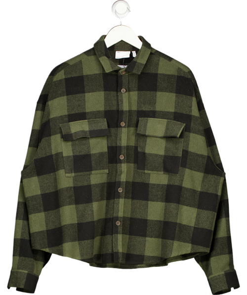 ASOS Green Check Flannel Overshirt UK L