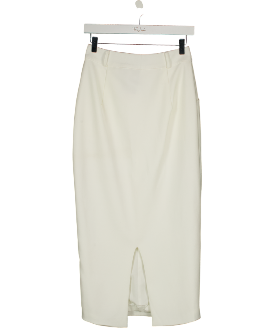 BOA White Seam Detail Pencil Skirt UK S