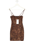 ZARA Brown Animal Print Corsetry-inspired Tulle Dress UK S