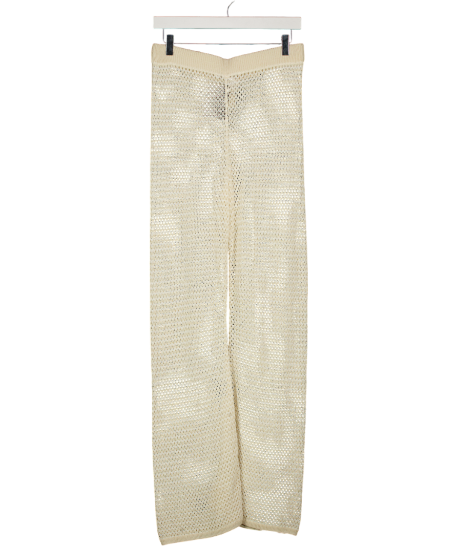 VENROY Cream Crochet Cotton Nylon Pant UK M