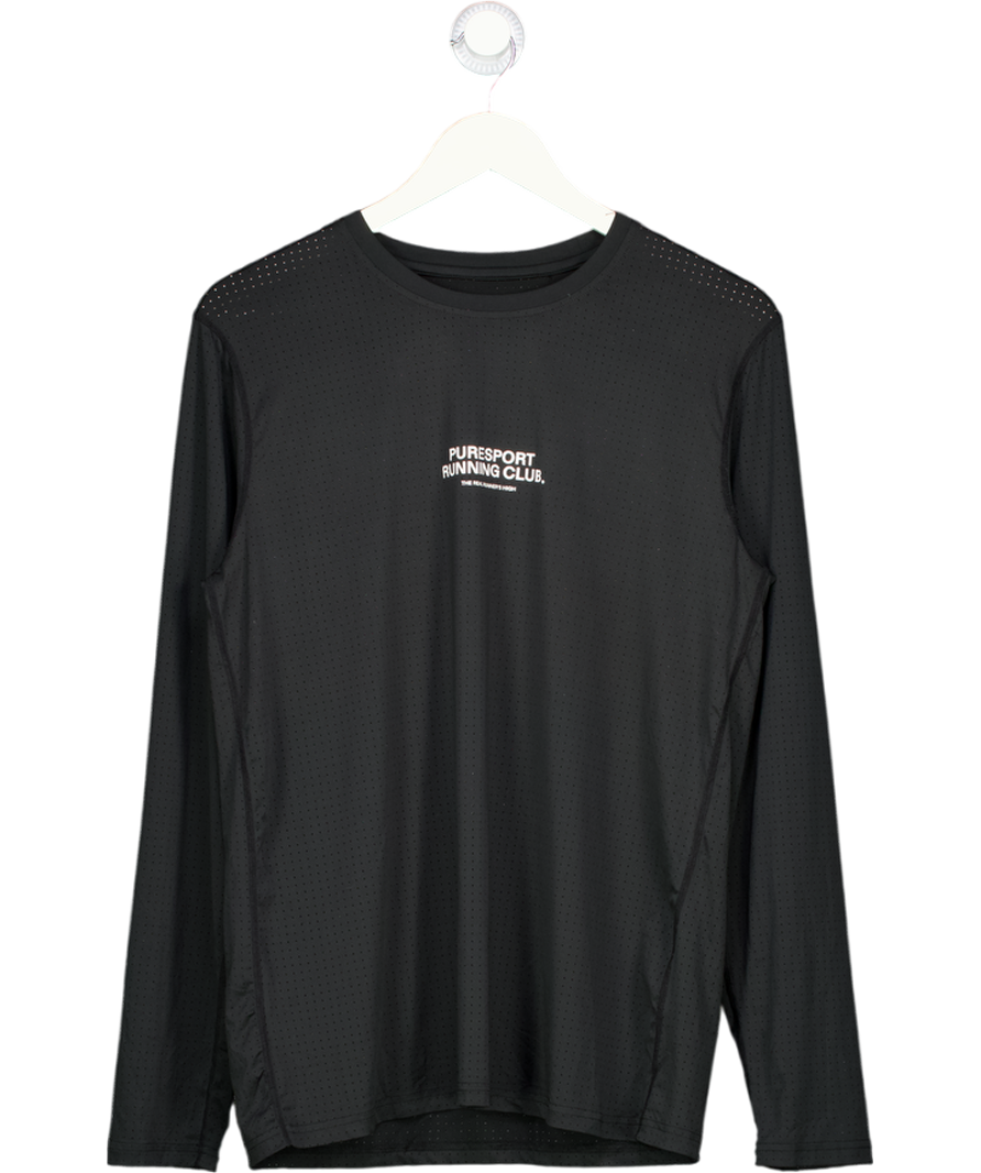 Puresport Black Long Sleeve Workout Top UK S