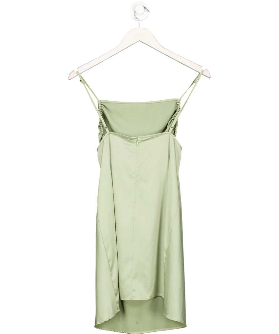 Danielle Bernstein Green Satin Backless Mini Dress UK 8