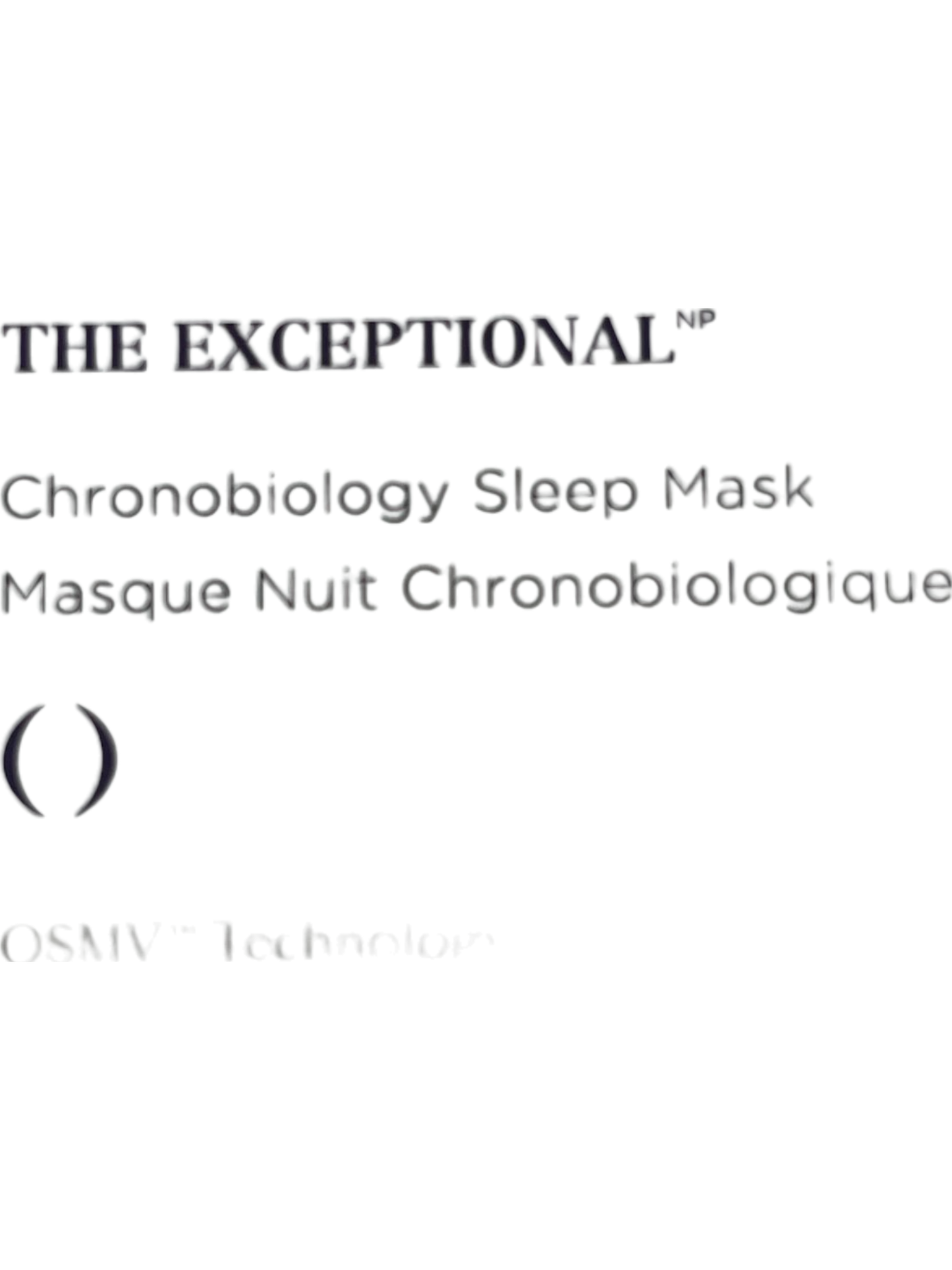 Noble Panacea No Color The Exceptional Chronobiology Sleep Mask