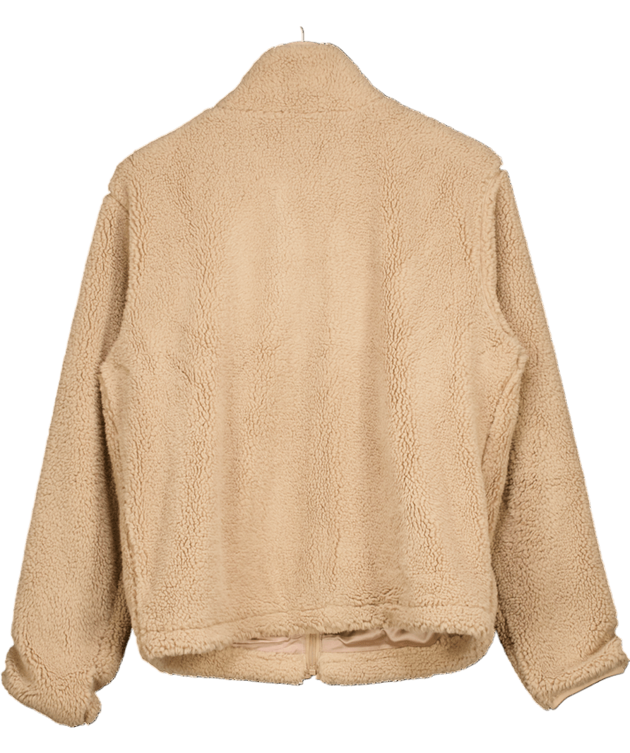 4th Arq Beige Jude Supersoft Fleece Jacket Tan UK S - Reliked
