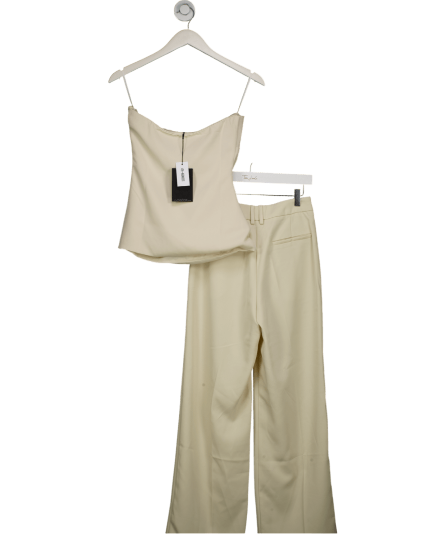 4th & Reckless 2 - piece Beige Sorcha Bandeau Top And Trousers Set UK 6 - Reliked
