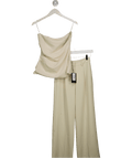 4th & Reckless 2 - piece Beige Sorcha Bandeau Top And Trousers Set UK 6 - Reliked