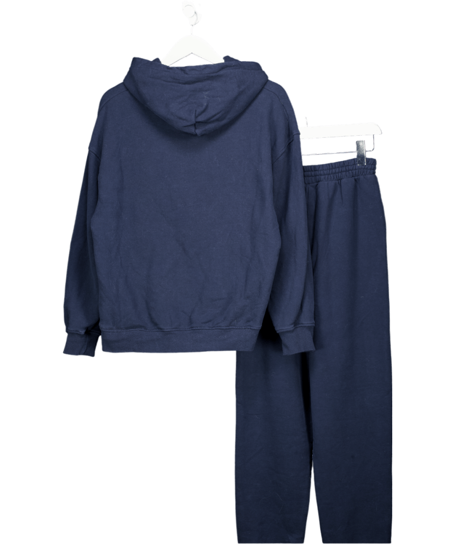 4th & Reckless 2 - piece Navy Blue Cuffed Jogger ( Uk S) And Logo Hoodie UK XS - Reliked