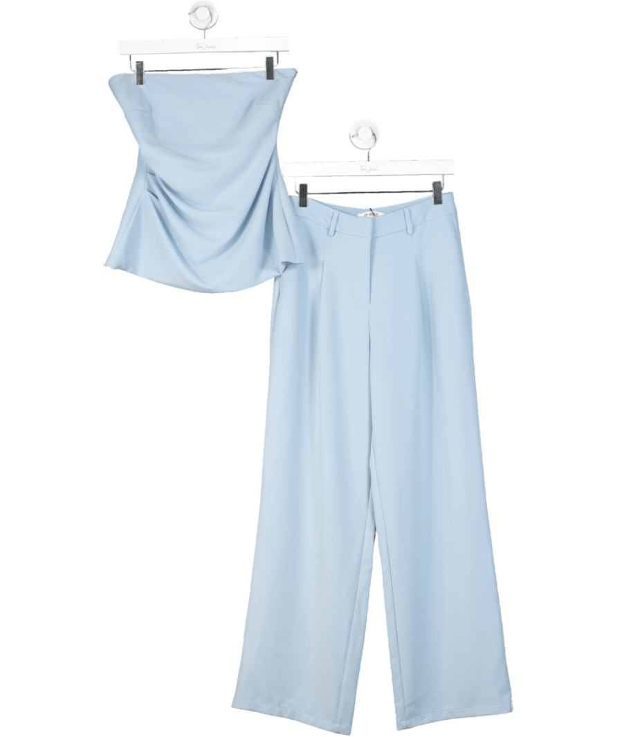 4th & Reckless 2 - piece Powder Blue Sorcha Bandeau Top Uk 8 And Trousers UK 10 - Reliked