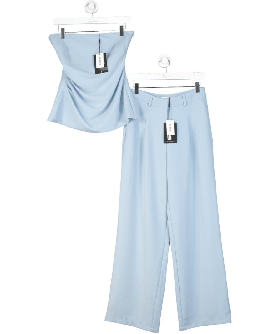 4th & Reckless 2 - piece Powder Blue Sorcha Bandeau Top Uk 8 And Trousers UK 10 - Reliked