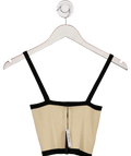 4th & Reckless Beige Contrast Strap Knitted Crop Top - Colette UK 8 - Reliked