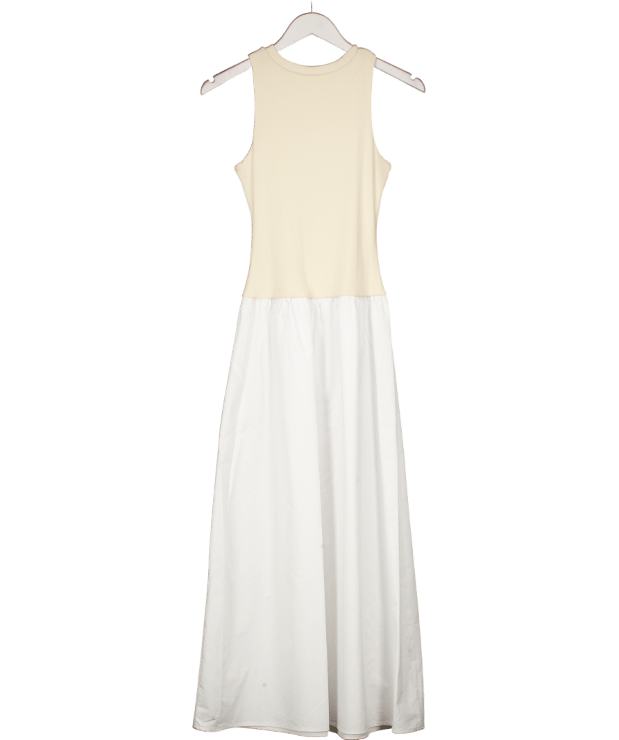 4th & Reckless Beige Eva - Contrast Sleeveless Drop Waist Maxi Dress UK 6 - Reliked