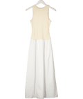 4th & Reckless Beige Eva - Contrast Sleeveless Drop Waist Maxi Dress UK 6 - Reliked