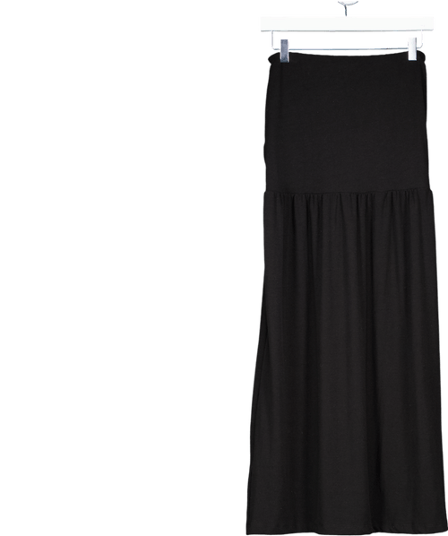 4th & Reckless Black Drop Waist Side Split Maxi Skirt - Mai UK 8 - Reliked
