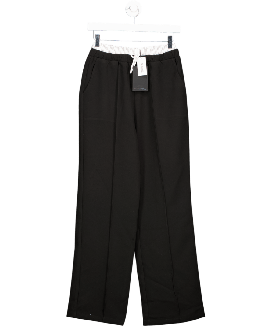 4th & Reckless Black Waistband Straight Leg Trouser UK 6 - Reliked