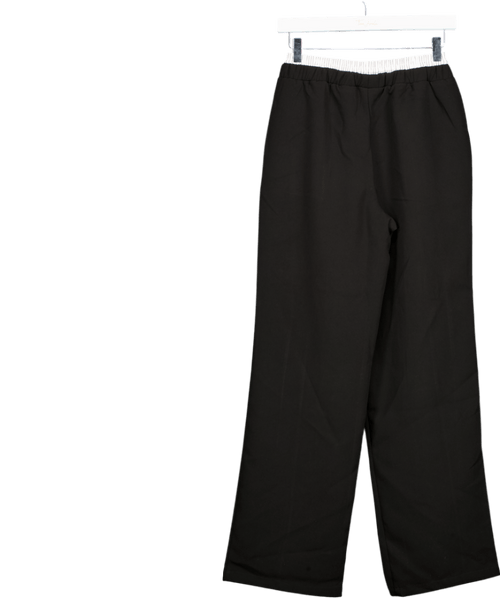 4th & Reckless Black Waistband Straight Leg Trouser UK 6 - Reliked