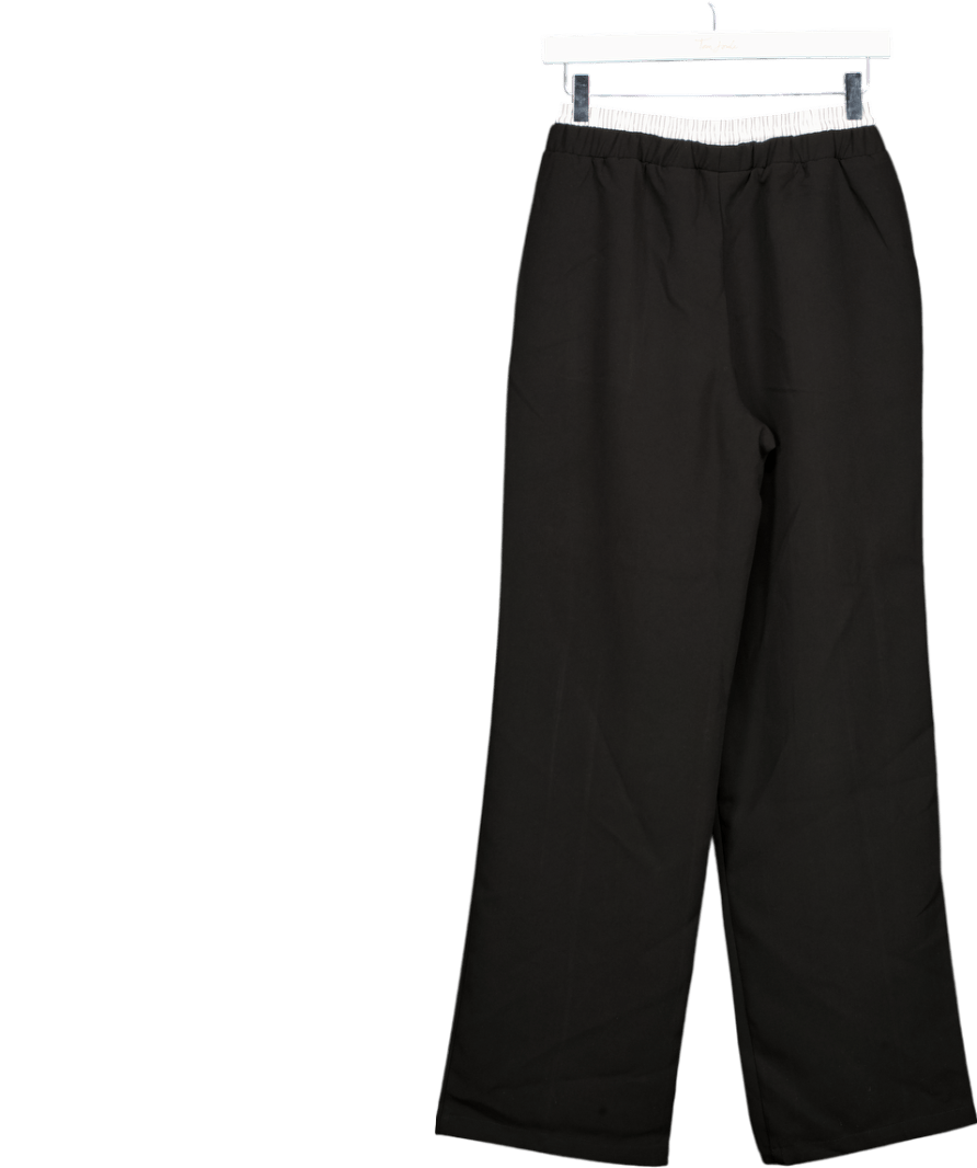 4th & Reckless Black Waistband Straight Leg Trouser UK 6 - Reliked