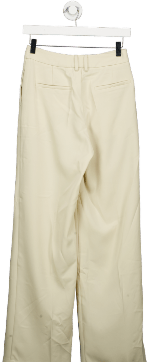 4th & Reckless Cream Beige Sorcha Pleated Trousers UK 6 - Reliked