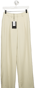 4th & Reckless Cream Beige Sorcha Pleated Trousers UK 6 - Reliked