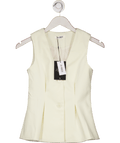 4th & Reckless Cream Mila Tailored Cinched Waistcoat UK 6 - Reliked
