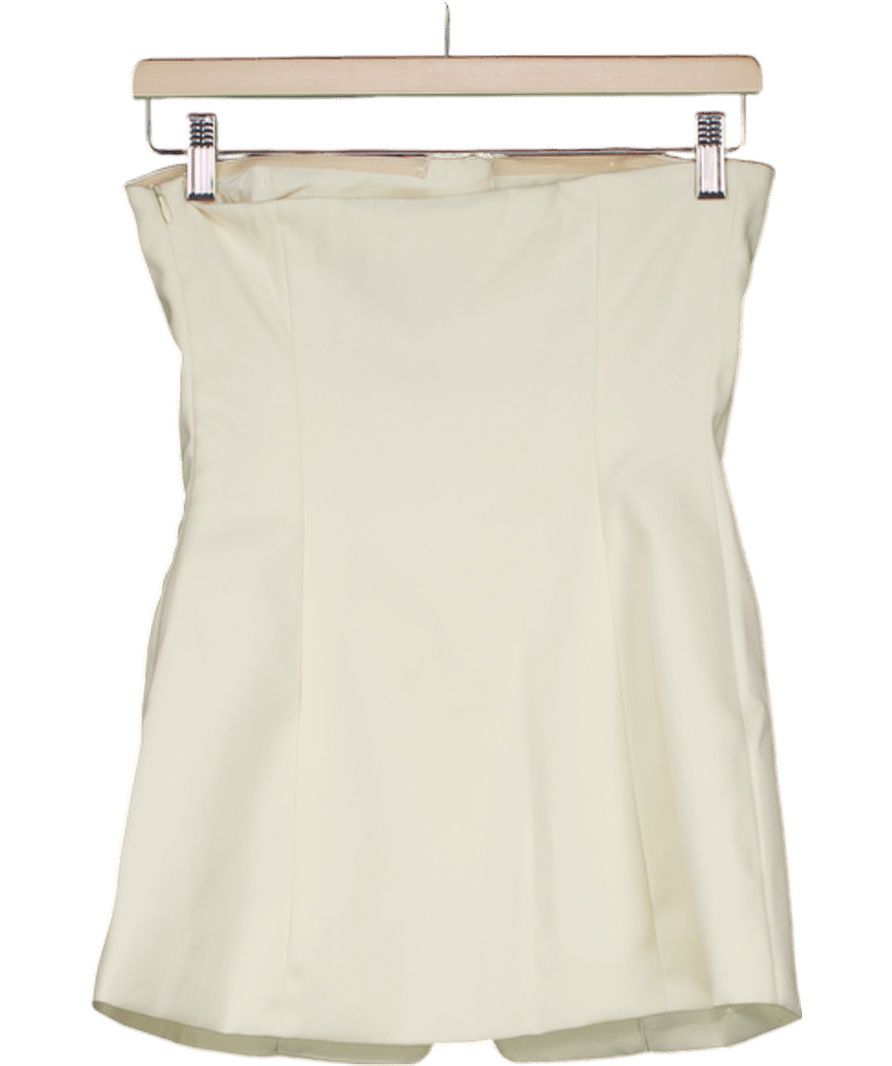 4th & Reckless Cream Split Front Tailored Corset Top UK 8 - Reliked