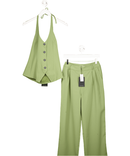 4th & Reckless Green Halter Neck Tailored Waistcoat And Trouser Set UK 8 - Reliked
